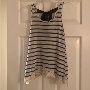 Navy blue striped tank top